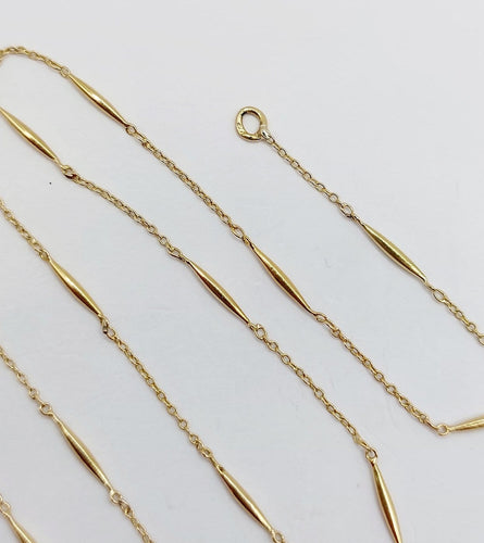Collier Collier chaîne vintage en or 18K à mailles forçat 58 Facettes A07405