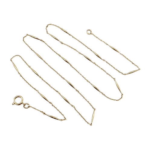 Collier Collier chaîne vintage en or 18K à mailles forçat 58 Facettes A07405