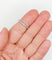 Bague 53 Alliance américaine en or blanc 18k et diamants 1,10 ct 58 Facettes A07301
