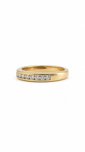 Bague 52 Demi-alliance - Bague en or jaune 18K et diamants 58 Facettes LP 1076/ANNB