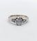 Bague 52 Bague jonc vintage en or blanc et diamant ovale 58 Facettes A07408