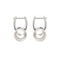 Boucles d'oreilles Underwater - Boucles d'oreilles créoles en or blanc 18K et perles Akoya 58 Facettes GER1320WG