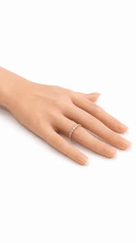 Bague 51 Demi-alliance - Bague en or jaune 18K et diamants 58 Facettes LP 1570/AUNB