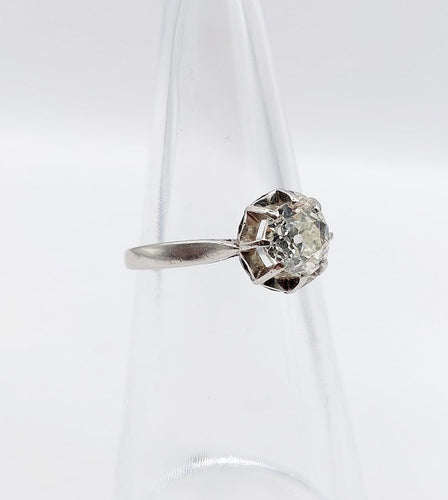 Bague 50 Bague solitaire Art déco en platine et diamant 0,70 ct 58 Facettes A07355