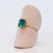 Bague 54 Bague en or jaune 14 ct et émeraude naturelle 1,51 ct 58 Facettes R008