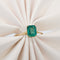 Bague 54 Bague en or jaune 14 ct et émeraude naturelle 1,51 ct 58 Facettes R008