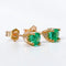 Boucles d'oreilles Boucles d'oreilles en or jaune avec émeraudes et diamants 58 Facettes E0025
