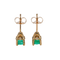 Boucles d'oreilles Boucles d'oreilles en or jaune avec émeraudes et diamants 58 Facettes E0025