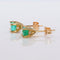 Boucles d'oreilles Boucles d'oreilles en or jaune avec émeraudes et diamants 58 Facettes E0025
