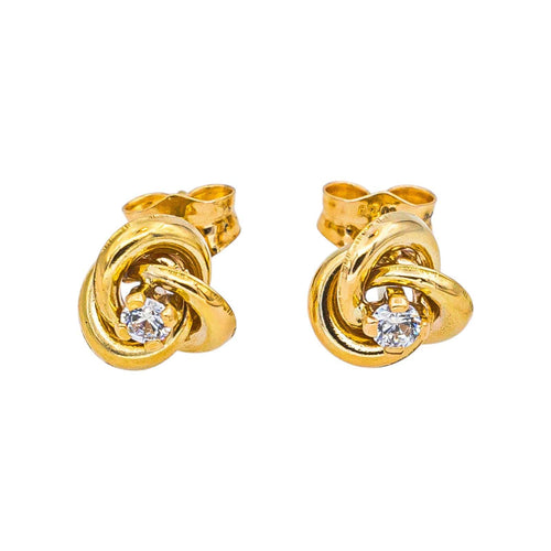 Boucles d'oreilles Boucles d'oreilles puces en or jaune et diamants 58 Facettes 5458460RV