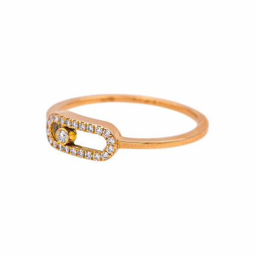 Bague 52 Messika Move Uno - Bague en or rose et diamants 58 Facettes 5700905RV