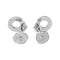 Boucles d'oreilles Dinh Van Menottes - Boucles d'oreilles en or blanc et diamants 58 Facettes 5742065CN