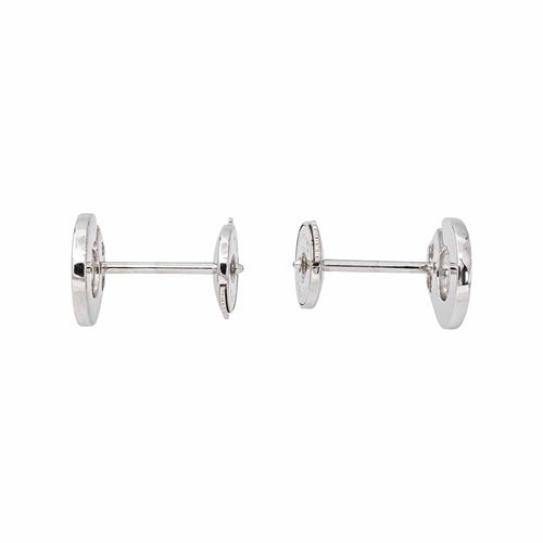 Boucles d'oreilles Dinh Van Menottes - Boucles d'oreilles en or blanc et diamants 58 Facettes 5742065CN