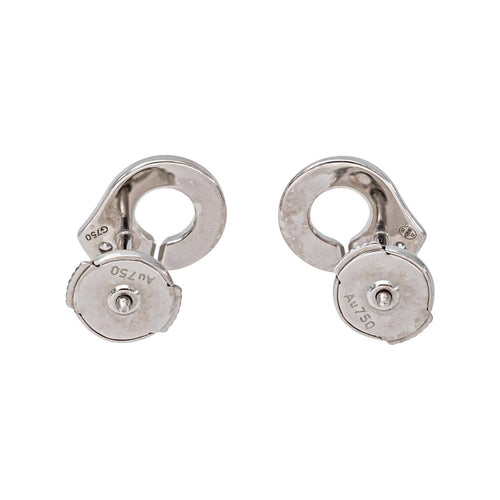 Boucles d'oreilles Dinh Van Menottes - Boucles d'oreilles en or blanc et diamants 58 Facettes 5679167RV