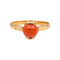 Bague 56 Bague solitaire en or rose et corail 58 Facettes 5458457RV