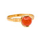 Bague 56 Bague solitaire en or rose et corail 58 Facettes 5458457RV