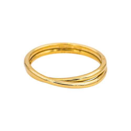 Bague 53 Hermès - Bague double anneau en or jaune 58 Facettes 5625789RV