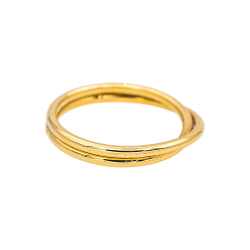 Bague 53 Hermès - Bague double anneau en or jaune 58 Facettes 5625789RV