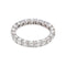 Bague 59 Alliance américaine - Bague en or blanc et diamants 58 Facettes 5290543RV