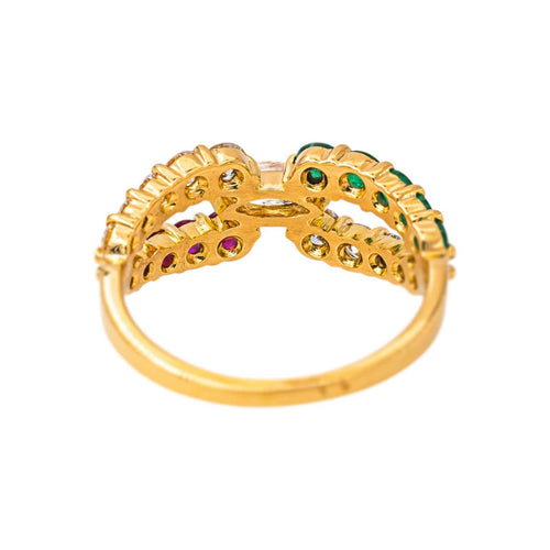Bague 55 Bague en or jaune, diamants, rubis et émeraudes 58 Facettes 5750785CN