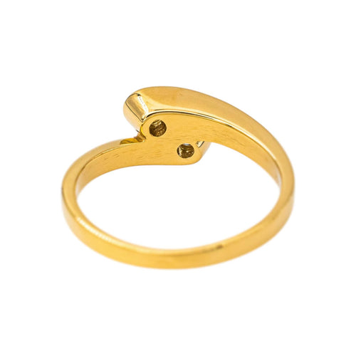 Bague 56 Toi & Moi - Bague en or jaune et diamants 58 Facettes 5659930CN