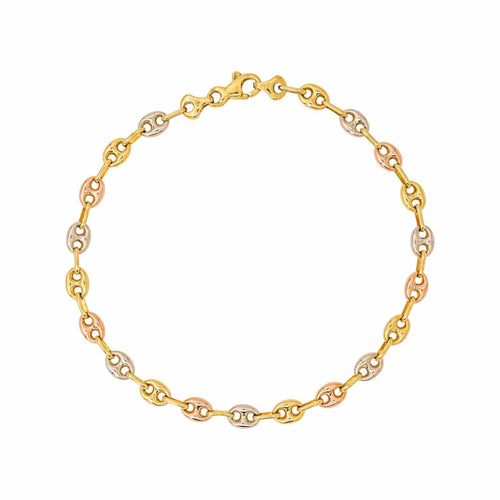 Bracelet Bracelet Grain de café en or jaune, rose et blanc 58 Facettes 5742004CN