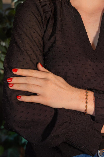 Bracelet Bracelet Grain de café en or jaune, rose et blanc 58 Facettes 5742004CN