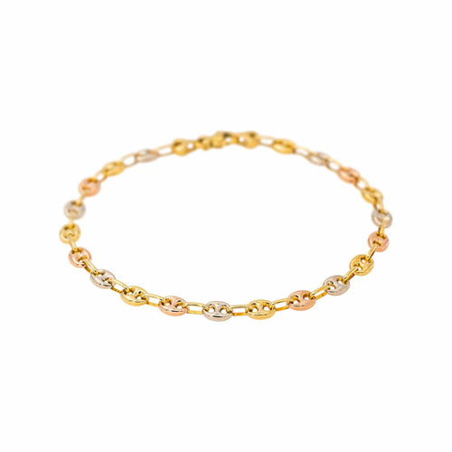 Bracelet Bracelet Grain de café en or jaune, rose et blanc 58 Facettes 5742004CN