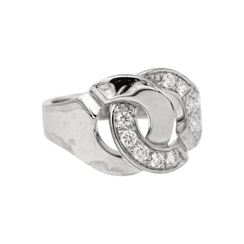 Bague 51 Dinh Van Menottes - Bague en or blanc et diamants 58 Facettes 5742062CN