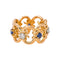 Bague 48.5 Bague bandeau en or rose, diamants et saphirs 58 Facettes 5714274CN