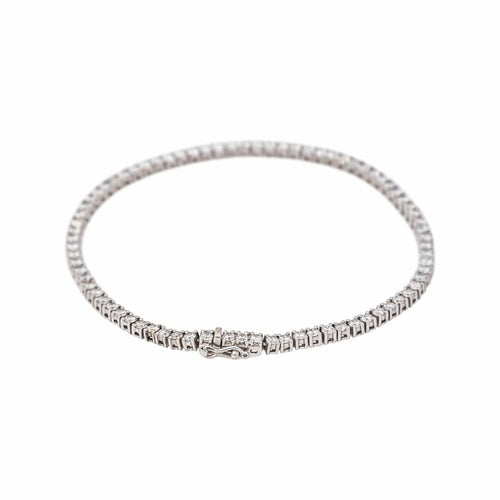 Bracelet Bracelet tennis en or blanc et diamants 58 Facettes 5724429RV