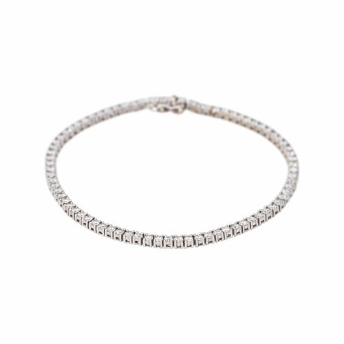 Bracelet Bracelet tennis en or blanc et diamants 58 Facettes 5724429RV