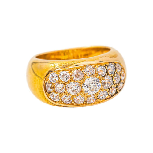 Bague 53 Bague jonc en or jaune et diamants 58 Facettes 5742983CN