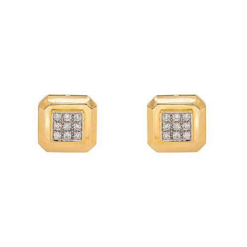Boutons de manchette Boutons de manchette en or jaune et diamants 58 Facettes 5723376CN