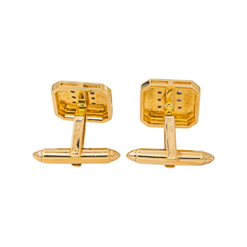 Boutons de manchette Boutons de manchette en or jaune et diamants 58 Facettes 5723376CN