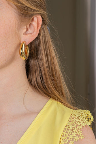Boucles d'oreilles Chaumet Anneau - Boucles d'oreilles créoles en or jaune 58 Facettes 5481903CN