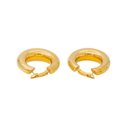 Boucles d'oreilles Chaumet Anneau - Boucles d'oreilles créoles en or jaune 58 Facettes 5481903CN