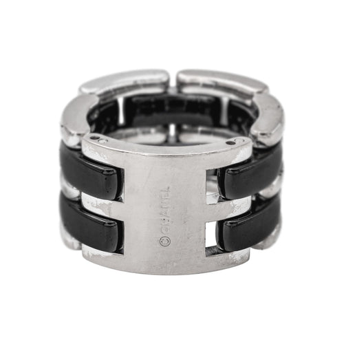 Bague 51 Chanel Ultra - Bague en or blanc et céramique 58 Facettes 5742985CN