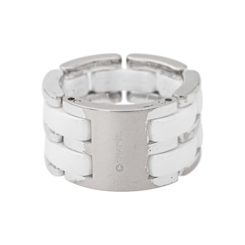 Bague 51 Chanel Ultra - Bague en or blanc et céramique 58 Facettes 5742984CN