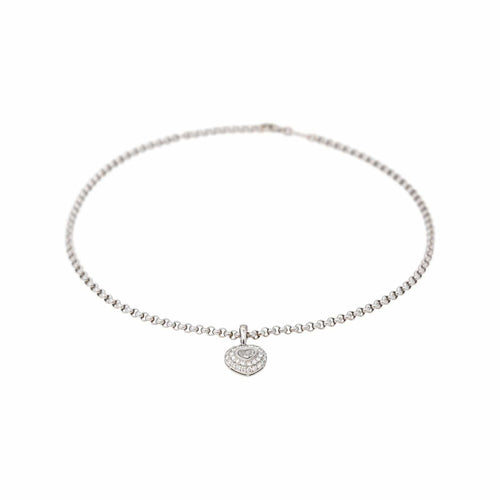 Collier Chopard Happy Diamonds - Collier en or blanc et diamants 58 Facettes 5742133CN