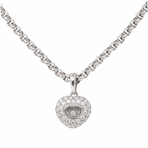 Collier Chopard Happy Diamonds - Collier en or blanc et diamants 58 Facettes 5742133CN