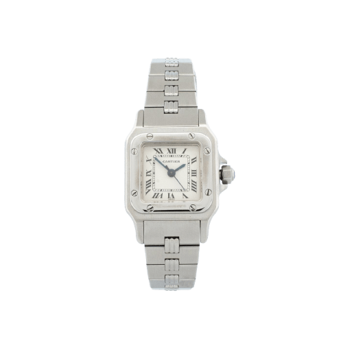 Montre Cartier Santos Carrée - Montre SM en acier cadran romain ivoire 58 Facettes 539
