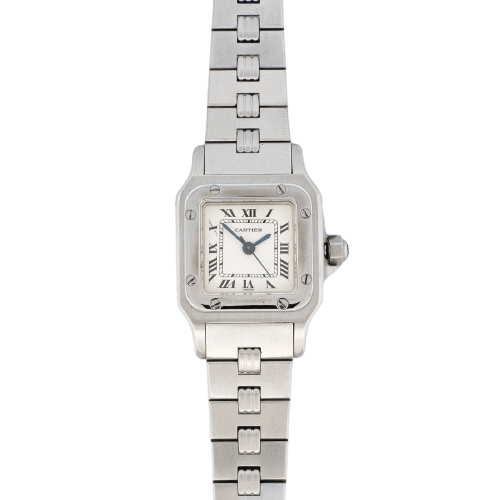 Montre Cartier Santos Carrée - Montre SM en acier cadran romain ivoire 58 Facettes 539