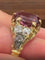 Bague 54 Bague portugaise en or jaune, spinelle de Mogok et diamants 58 Facettes F33