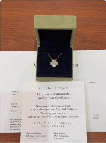 Collier Van Cleef & Arpels Vintage Alhambra - Collier en or jaune et nacre 58 Facettes jnci140