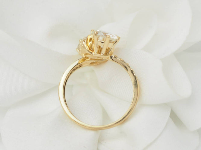 Bague 52 Toi et Moi - Bague en or jaune et diamants 58 Facettes 33541
