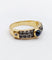 Bague 64 Bague chevalière vintage en or 18k, acier et saphir 58 Facettes A07432