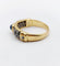 Bague 64 Bague chevalière vintage en or 18k, acier et saphir 58 Facettes A07432