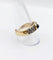 Bague 64 Bague chevalière vintage en or 18k, acier et saphir 58 Facettes A07432