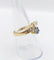 Bague 55 Bague toi et moi serpent en or 18k, diamant poire et saphir 58 Facettes A07351